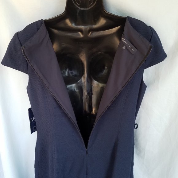 NWT Anne Klein Size 14 On the Move Navy Blue Dress - Picture 5 of 10